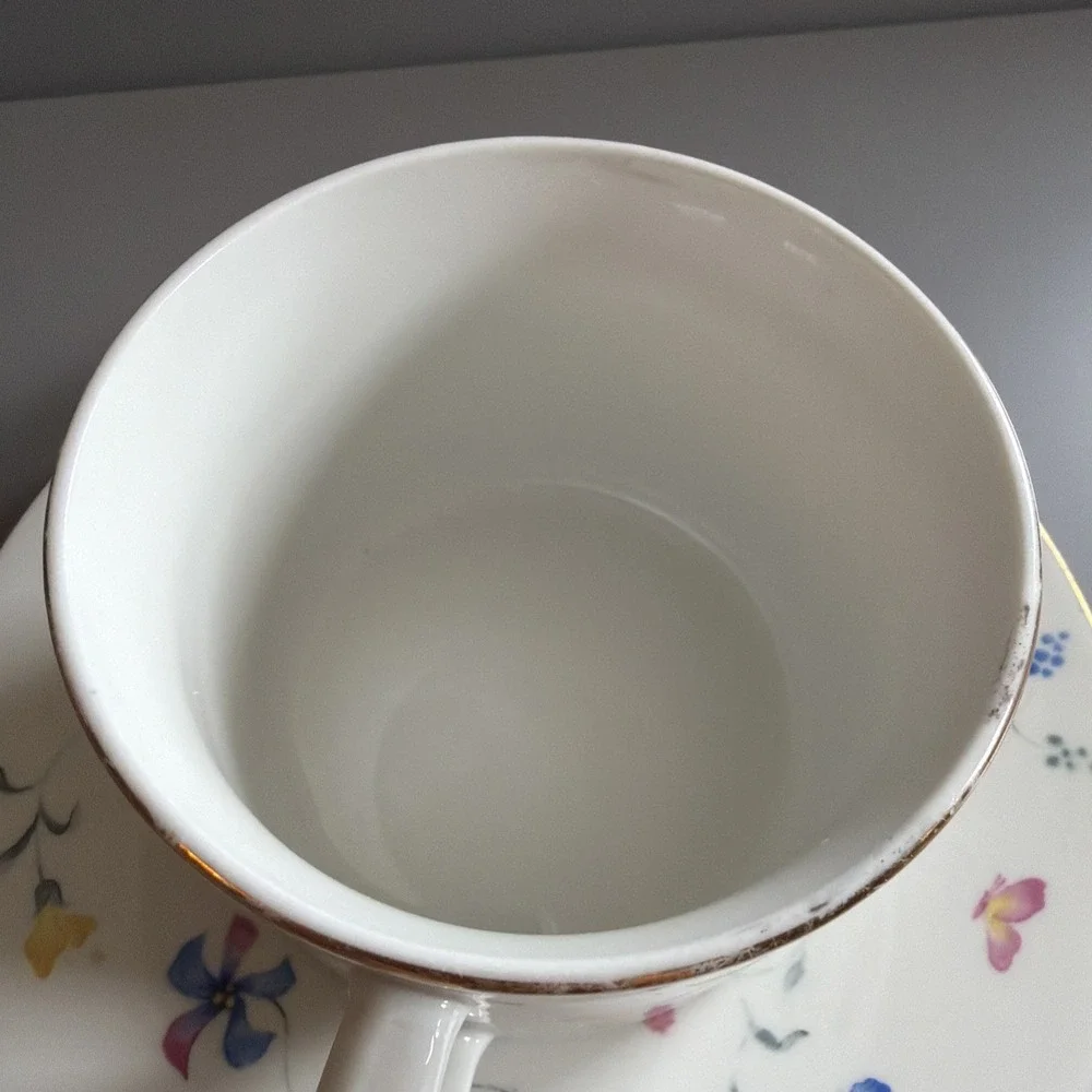 Vintage Totally Today China Flat Cup & Saucer 